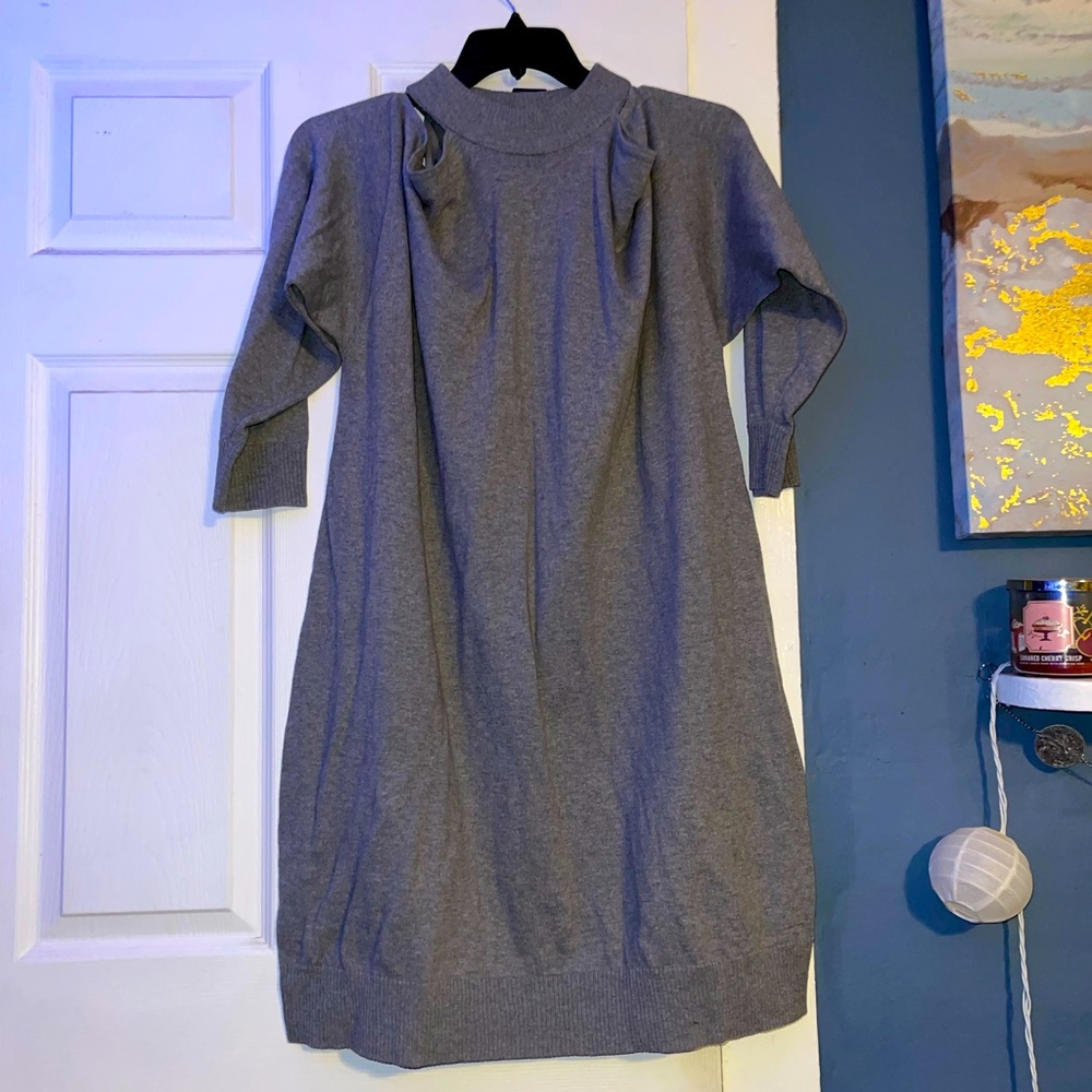 Torrid High Neck Cold Shoulder Long Sleeve Sweater Dress NWT